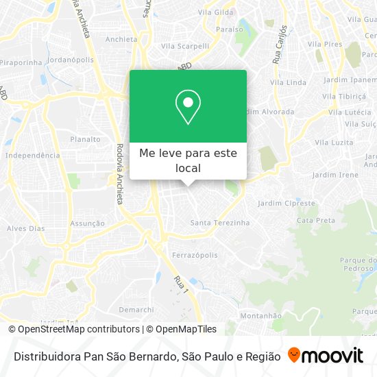 Distribuidora Pan São Bernardo mapa
