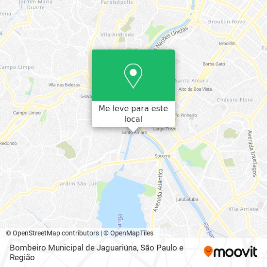 Bombeiro Municipal de Jaguariúna mapa
