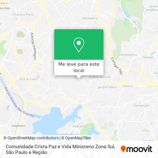 Comunidade Crista Paz e Vida Ministerio Zona Sul mapa