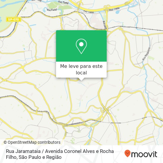 Rua Jaramataia / Avenida Coronel Alves e Rocha Filho mapa