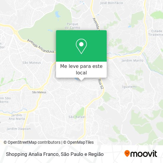 Shopping Analia Franco mapa