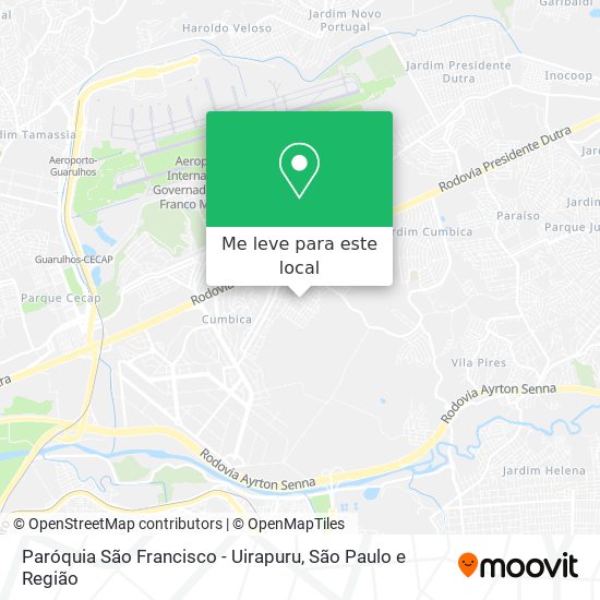 Paróquia São Francisco - Uirapuru mapa