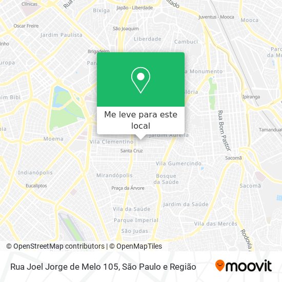 Rua Joel Jorge de Melo  105 mapa
