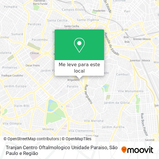 Tranjan Centro Oftalmologico Unidade Paraiso mapa