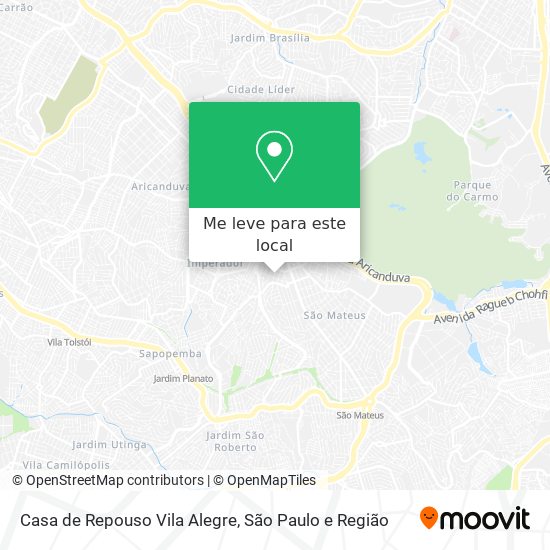 Casa de Repouso Vila Alegre mapa