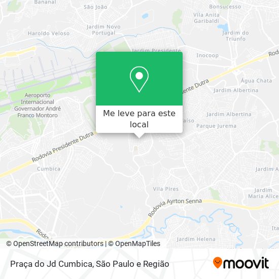 Praça do Jd Cumbica mapa