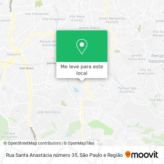 Rua Santa Anastácia número 35 mapa