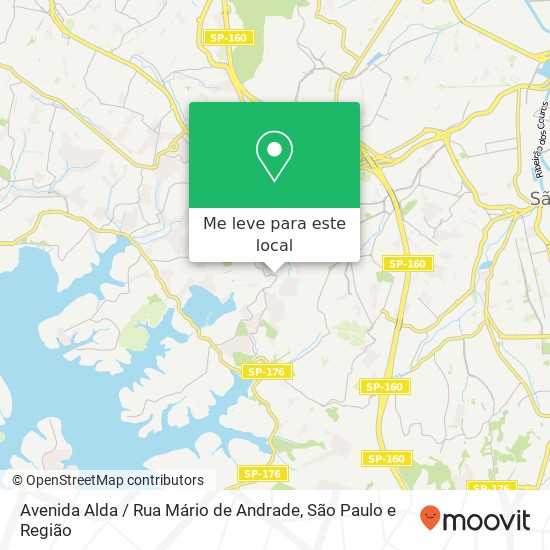 Avenida Alda / Rua Mário de Andrade mapa