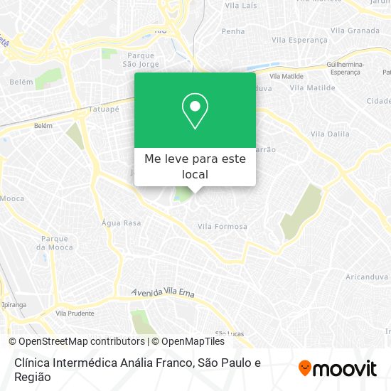 Clínica Intermédica Anália Franco mapa