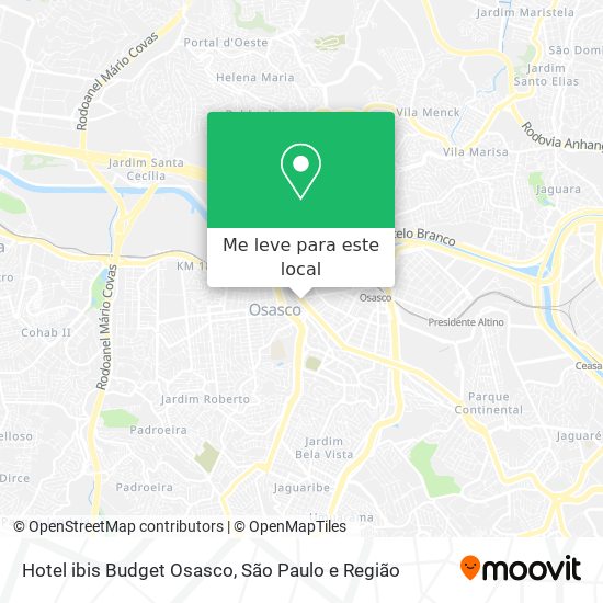 Hotel ibis Budget Osasco mapa