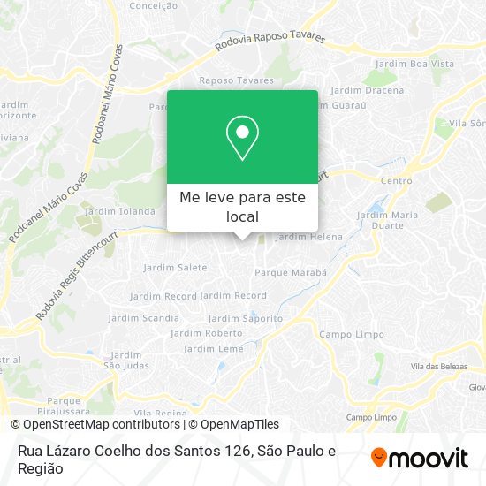 Rua Lázaro Coelho dos Santos 126 mapa
