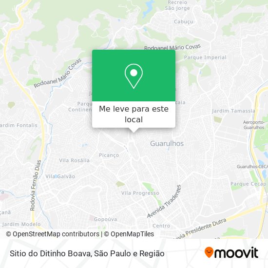 Sitio do Ditinho Boava mapa