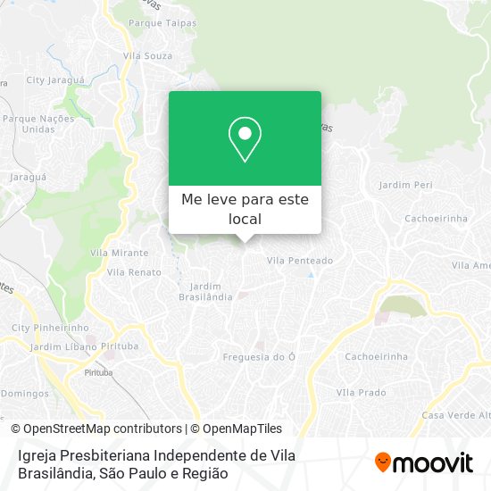 Igreja Presbiteriana Independente de Vila Brasilândia mapa