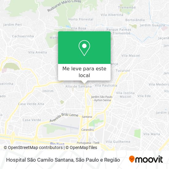 Hospital São Camilo Santana mapa