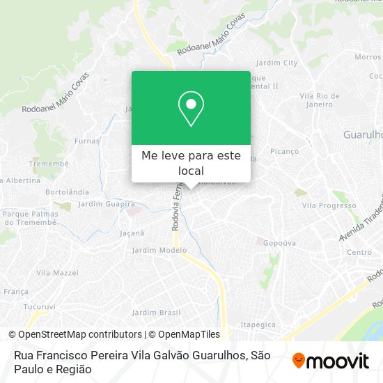 Rua Francisco Pereira   Vila Galvão   Guarulhos mapa