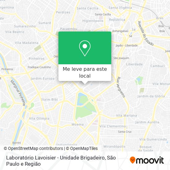 Laboratório Lavoisier - Unidade Brigadeiro mapa