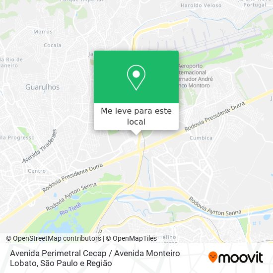 Avenida Perimetral Cecap / Avenida Monteiro Lobato mapa