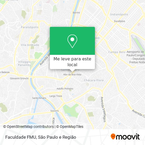 Faculdade FMU mapa