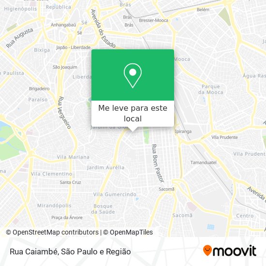 Rua Caiambé mapa