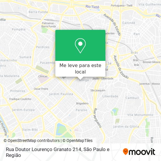 Rua Doutor Lourenço Granato 214 mapa
