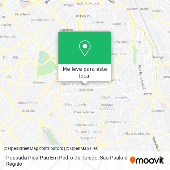 Pousada Pica-Pau Em Pedro de Toledo mapa