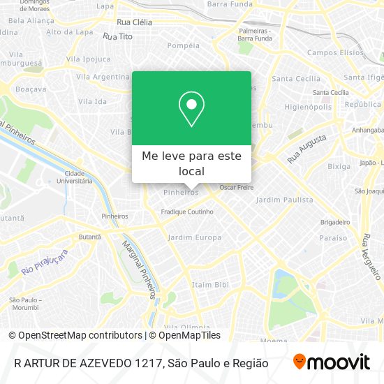R ARTUR DE AZEVEDO 1217 mapa