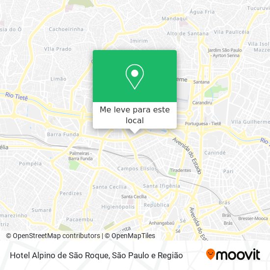 Hotel Alpino de São Roque mapa