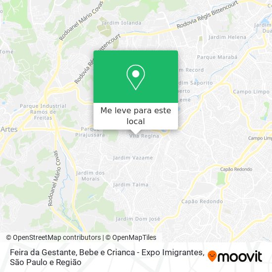Feira da Gestante, Bebe e Crianca - Expo Imigrantes mapa