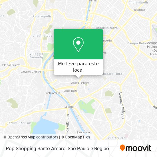 Pop Shopping Santo Amaro mapa