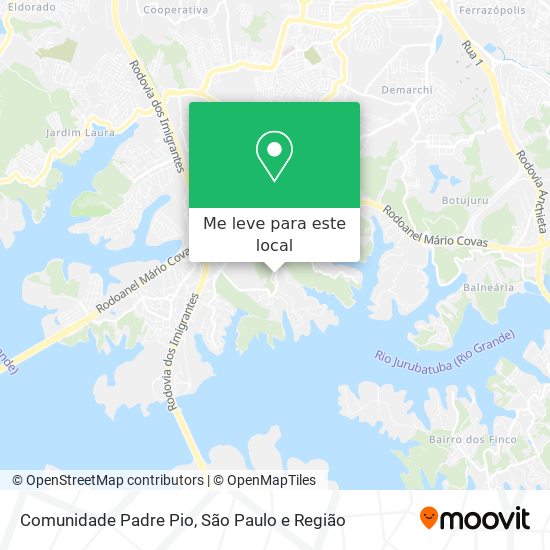 Comunidade Padre Pio mapa