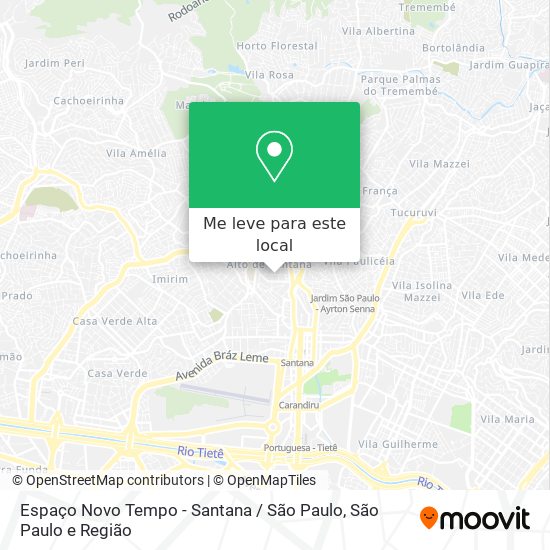 Espaço Novo Tempo - Santana / São Paulo mapa