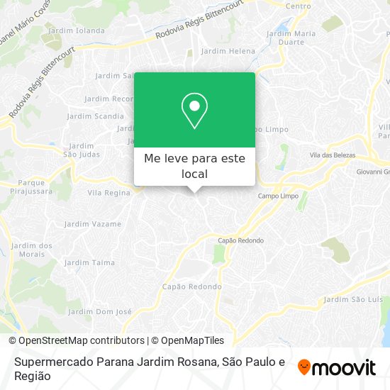 Supermercado Parana Jardim Rosana mapa