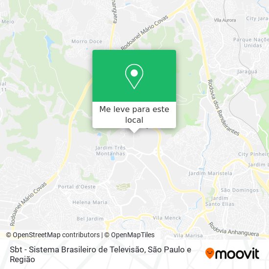 Sbt - Sistema Brasileiro de Televisão mapa