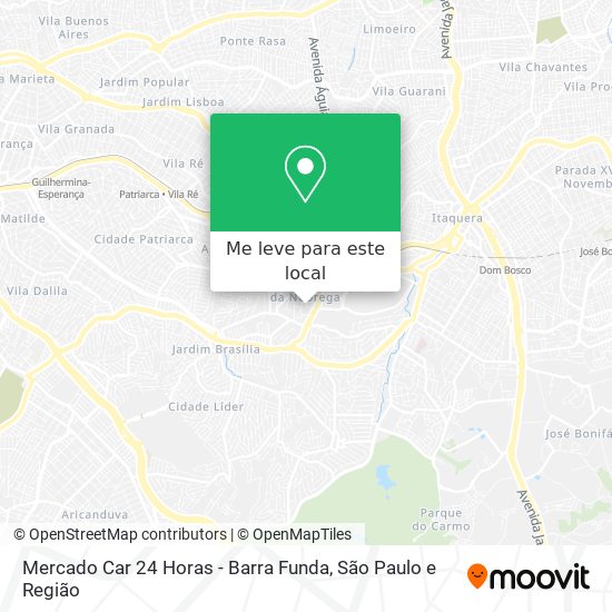 Mercado Car 24 Horas - Barra Funda mapa