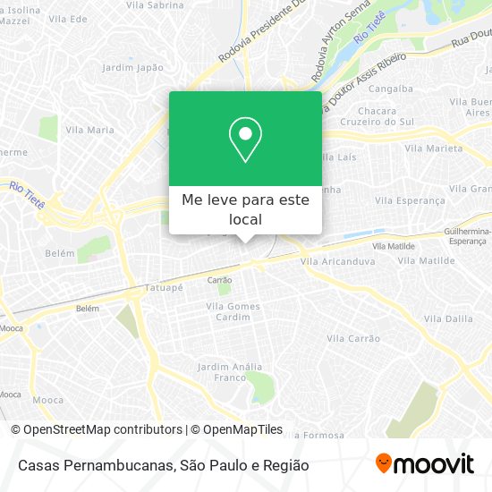 Casas Pernambucanas mapa