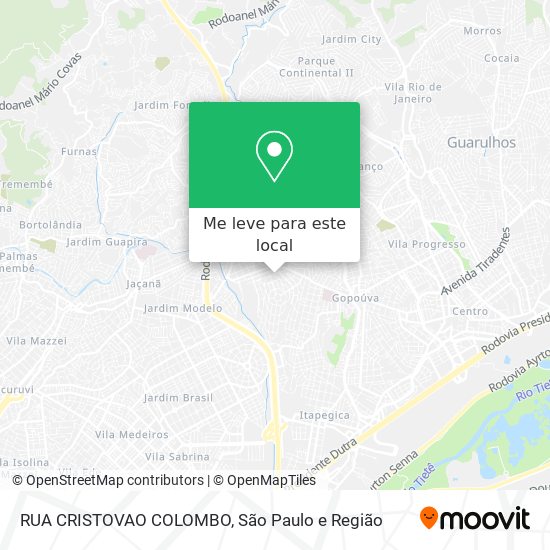 RUA CRISTOVAO COLOMBO mapa