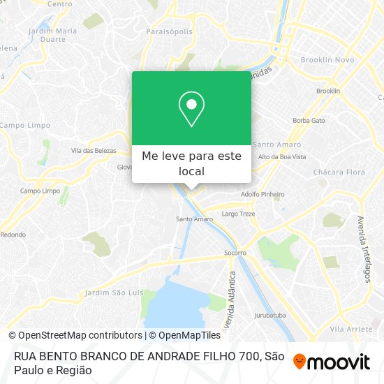 RUA BENTO BRANCO DE ANDRADE FILHO 700 mapa