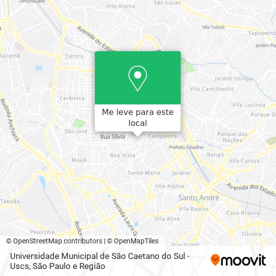 Universidade Municipal de São Caetano do Sul - Uscs mapa