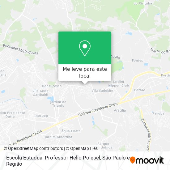 Escola Estadual Professor Hélio Polesel mapa