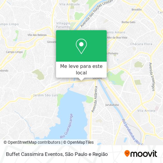 Buffet Cassimira Eventos mapa