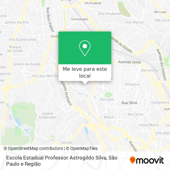 Escola Estadual Professor Astrogildo Silva mapa