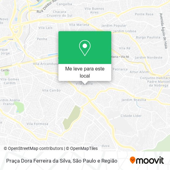 Praça Dora Ferreira da Silva mapa