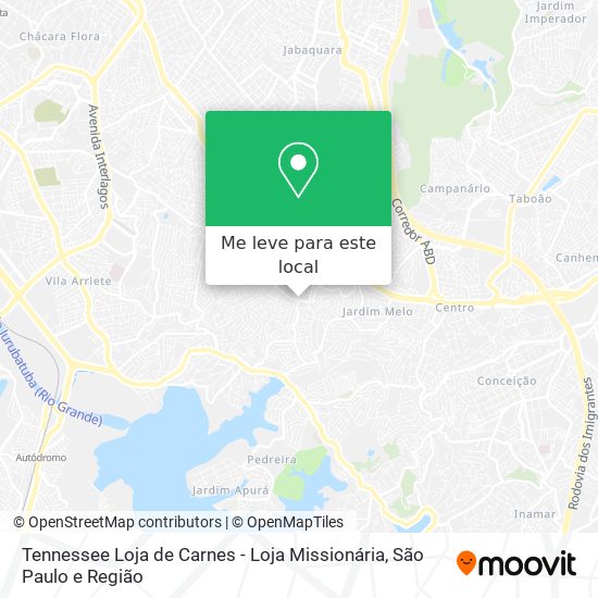 Tennessee Loja de Carnes - Loja Missionária mapa