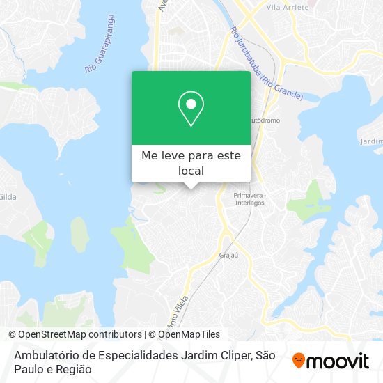 Ambulatório de Especialidades Jardim Cliper mapa