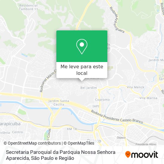 Secretaria Paroquial da Paróquia Nossa Senhora Aparecida mapa