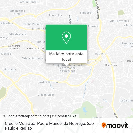 Creche Municipal Padre Manoel da Nobrega mapa