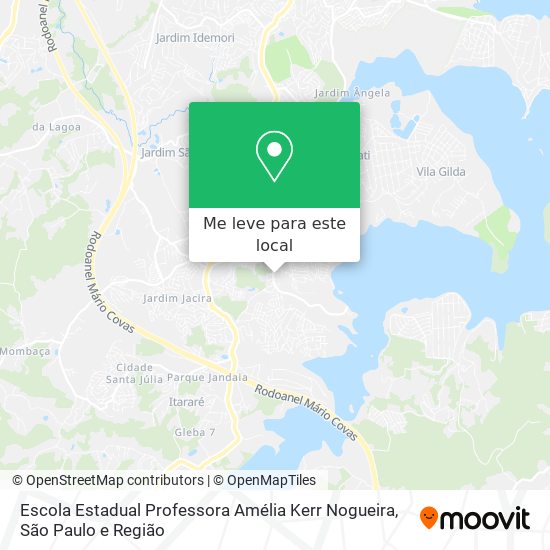 Escola Estadual Professora Amélia Kerr Nogueira mapa