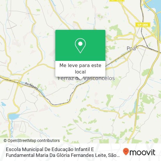 Escola Municipal De Educação Infantil E Fundamental Maria Da Glória Fernandes Leite mapa