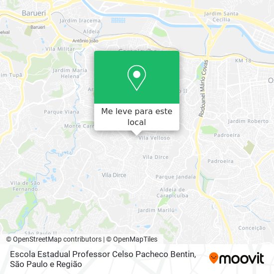 Escola Estadual Professor Celso Pacheco Bentin mapa