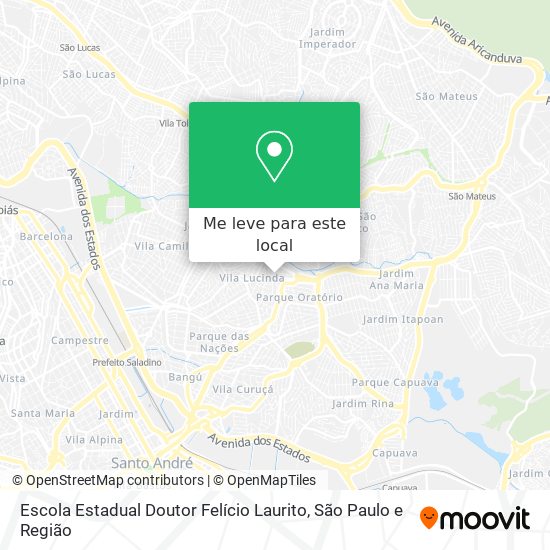 Escola Estadual Doutor Felício Laurito mapa